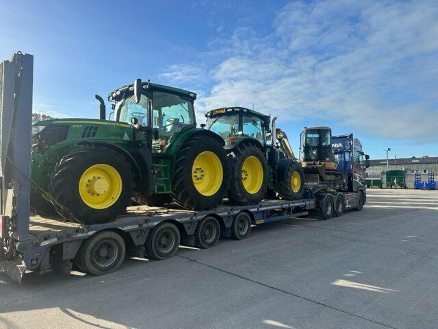 A fresh pair of John Deere 6155R tractors finding themselves new homes.
