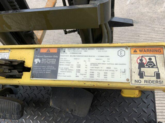 Hyster E3.00XL Electric Fork Lift