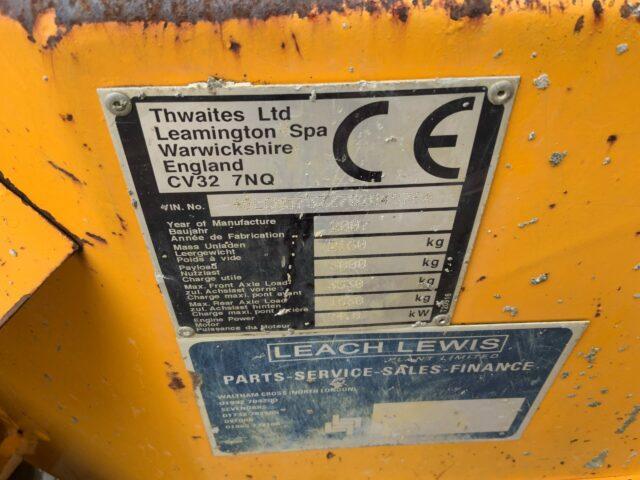 Thwaites 3 Tonne Swivel Tip Dumper (ST18113)
