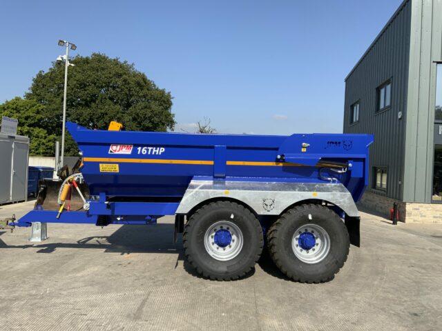 JPM Blue 16 Tonne Half Pipe Dump Trailer