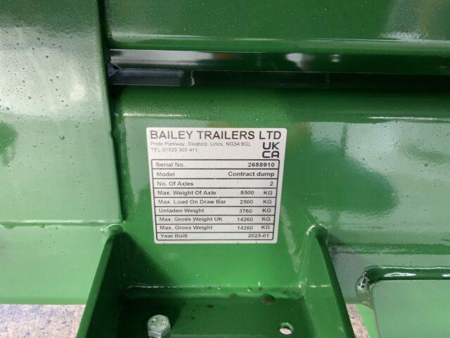 Bailey 10 Tonne Contract Dump Trailer